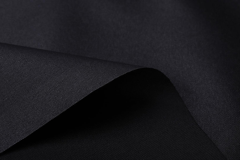 Waterproof Canvas Marine Fabric 600 Denier Indoor/Outdoor PU Backing UV Protector Black 5 Yards