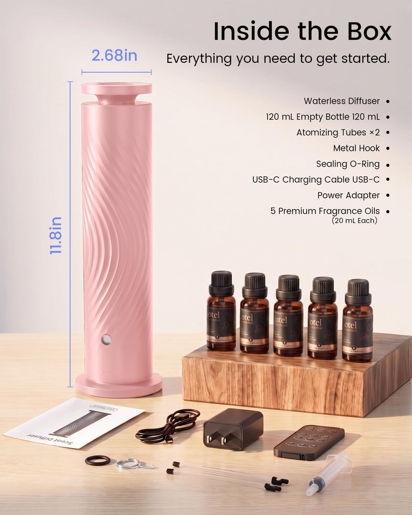 Waterless Essential Oil Diffuser, Ultra-Quiet