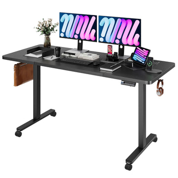 Large Electric Standing Desk 71"x31.5" Height Adjustable, Black