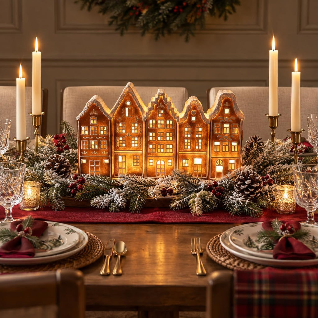 Lighted Gingerbread House, Christmas Village Decor