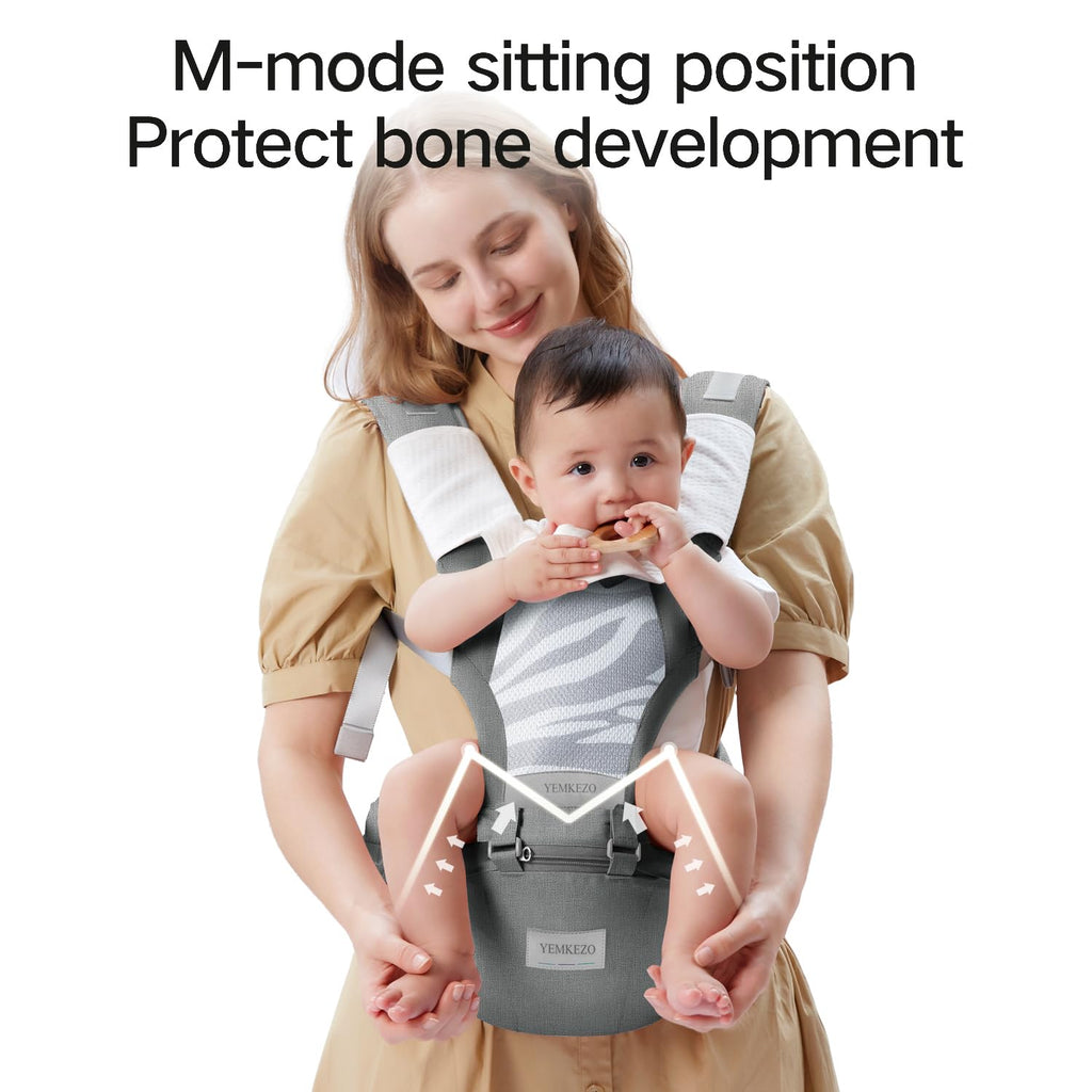 Carrier with Hip Seat for Newborn to Toddler, Grey