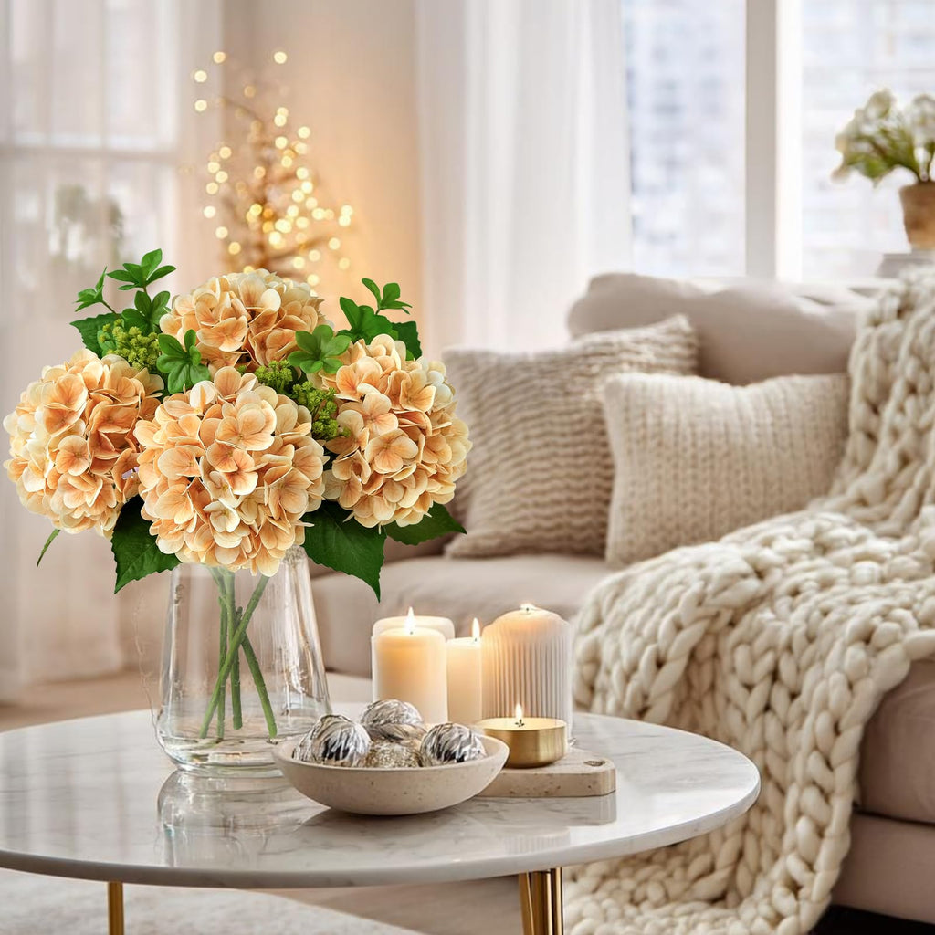 4PCS Fake Artificial Champagne Orange for Decor