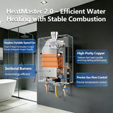 Natural Gas Tankless Water Heater Indoor, HeatRova 4.3 GPM 102, 000 BTU, Instant Hot Water, Constant Temperature