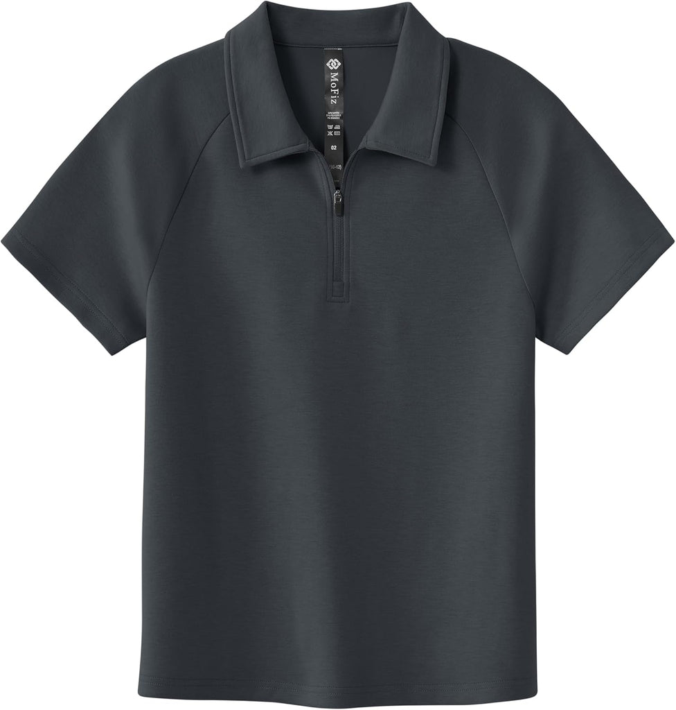 Boys Short Set Quarter-Zip T-Shirt and Shorts Lounge Sets Summer Casual Athletic Vacation Beach Outfits