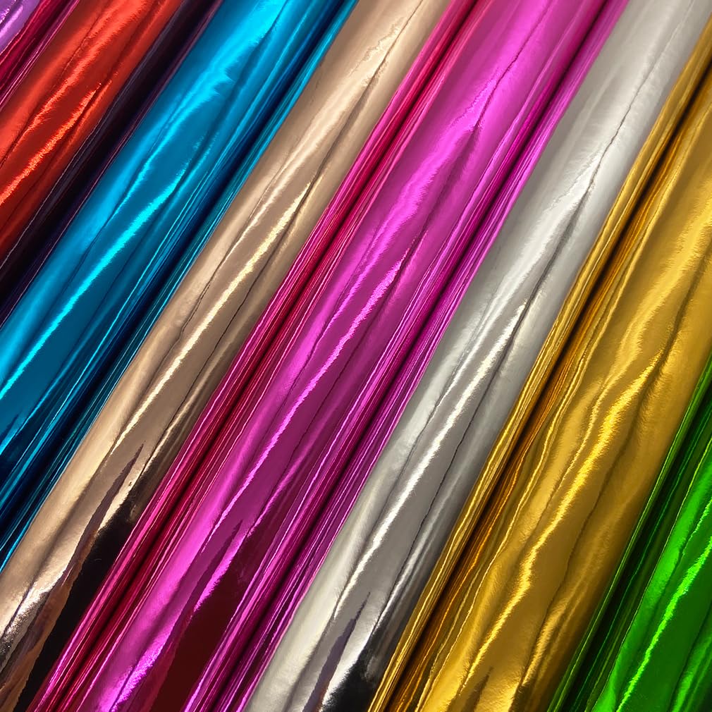 Glossy Patent Mirror Vinyl 16"x54" Soft and Waterproof Leatherettes Fabric Shiny Faux Leather for Shoes Bags Clothing