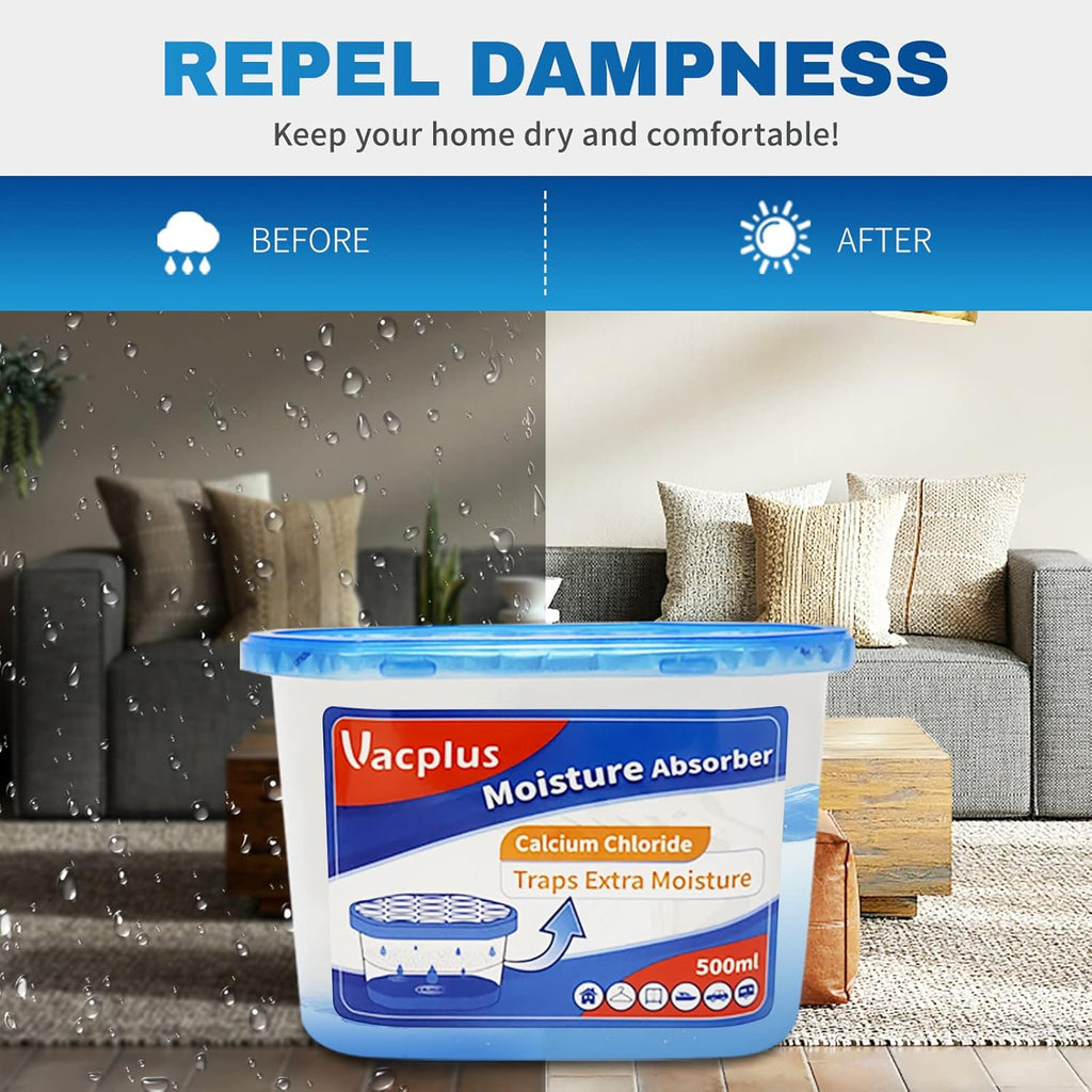 Moisture Absorbers - Dehumidifiers for Closet, Efficient Humidity Absorber Boxes Collect Excess Moisture for Bathroom