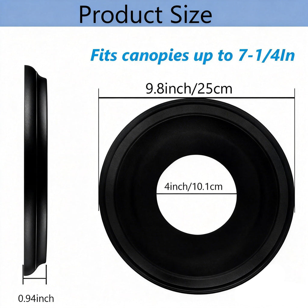 2 Pieces Molded PU Ceiling Medallion,Ceiling Light Cover Plate,Hole Cover for Light Fixtures and Ceiling Fans, 9.8"OD