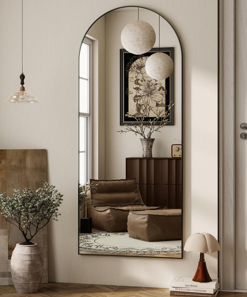 64"x21" Full Length Mirror, Arched Full Mirror