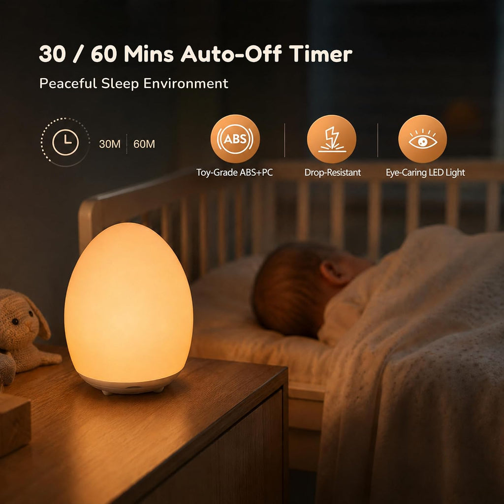 Egg Night Light for Kids, Rechargeable Baby Night Light