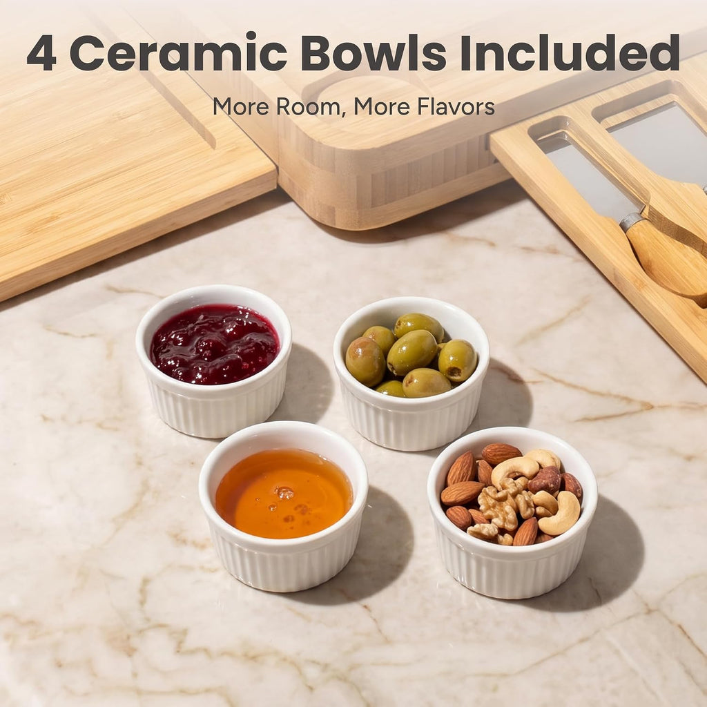 Charcuterie Boards Set, Large Cheese Board Set, Acacia | House Warming Gift, Wedding Gift for Couple, Bridal Shower