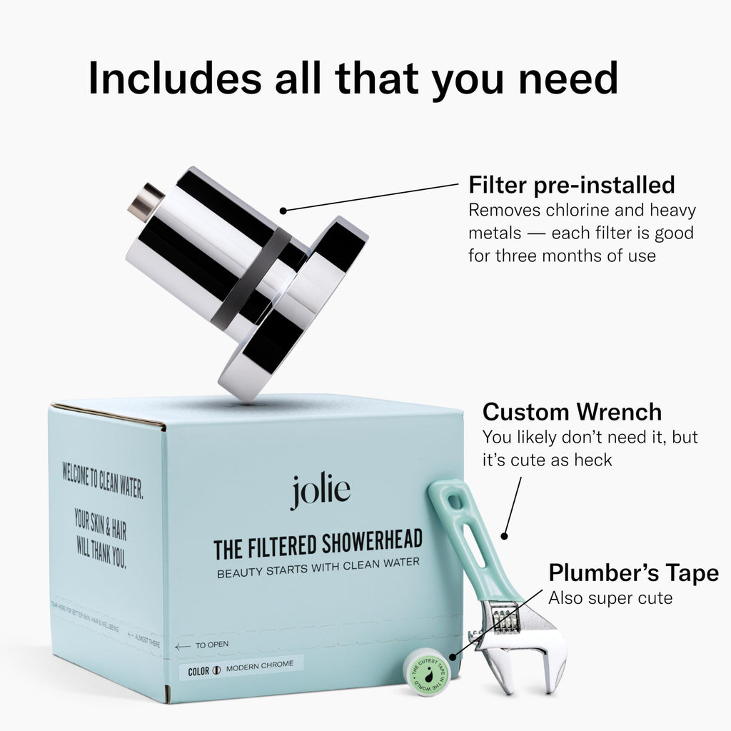 Filtered Showerhead, High Pressure Shower Filter, Modern Chrome
