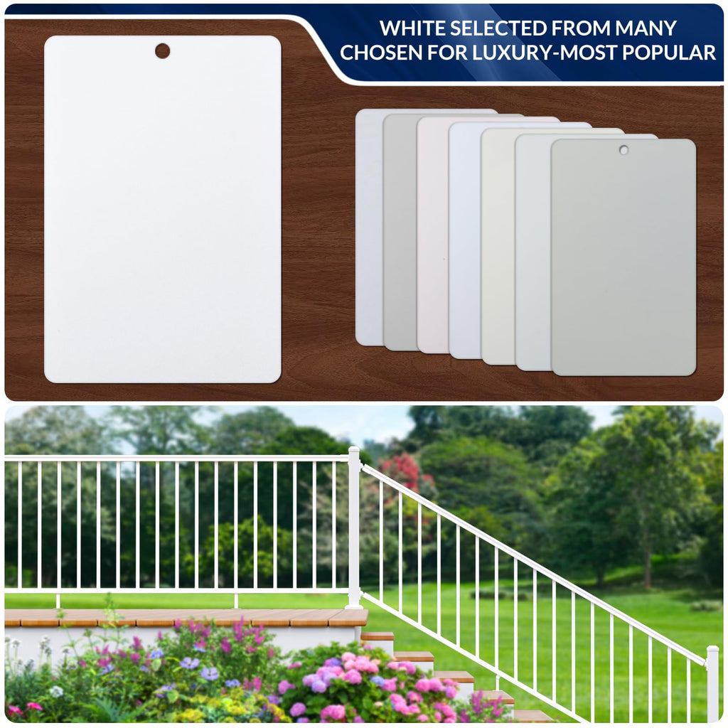 36 in x 8 ft Modular Aluminum Porch and Deck Railing Kit, White