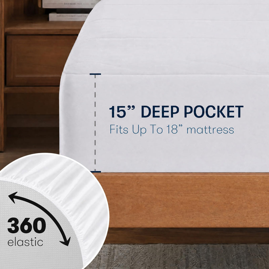 Heated Mattress Pad, Fast Heating Electric Bed Warmer with Deep Pocket