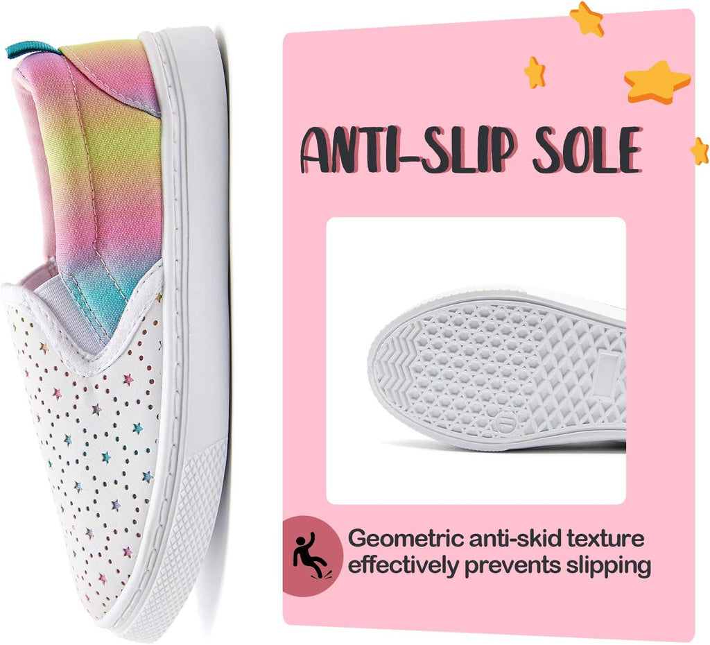 Boys & Girls Slip on Shoes, Toddler Canvas Walking Shoes