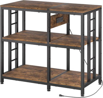 Reinforced 40-50 Gallon Aquarium Stand with Power Outlet, Ultra-Stable 660 LBS Capacity Metal Fish, Tank Stand