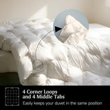 King White Goose Feather Down Fiber Comforter -100% Cotton Shell All Season Duvet Insert,Luxury Hote