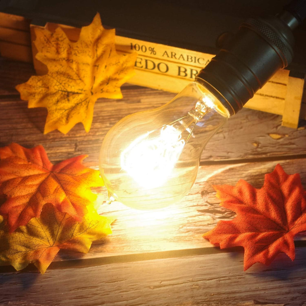 A19 Vintage Edison Light Bulbs 40W 4-Pack, 2200K Amber Glow, E26 Dimmable Squirrel Cage Filament, Soft Warm Yellow