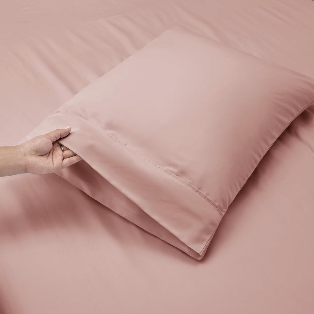 Extra Deep Pocket Sheet Sets, Luxury Soft 6 Piece Bed Sheet Set Fits Mattress 18-24 Inches - King, Peach Beige