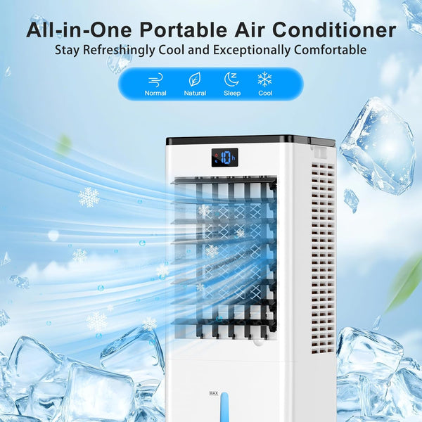 Portable Air Conditioners, 4-IN-1 Evaporative Air Cooler, Portable AC ...