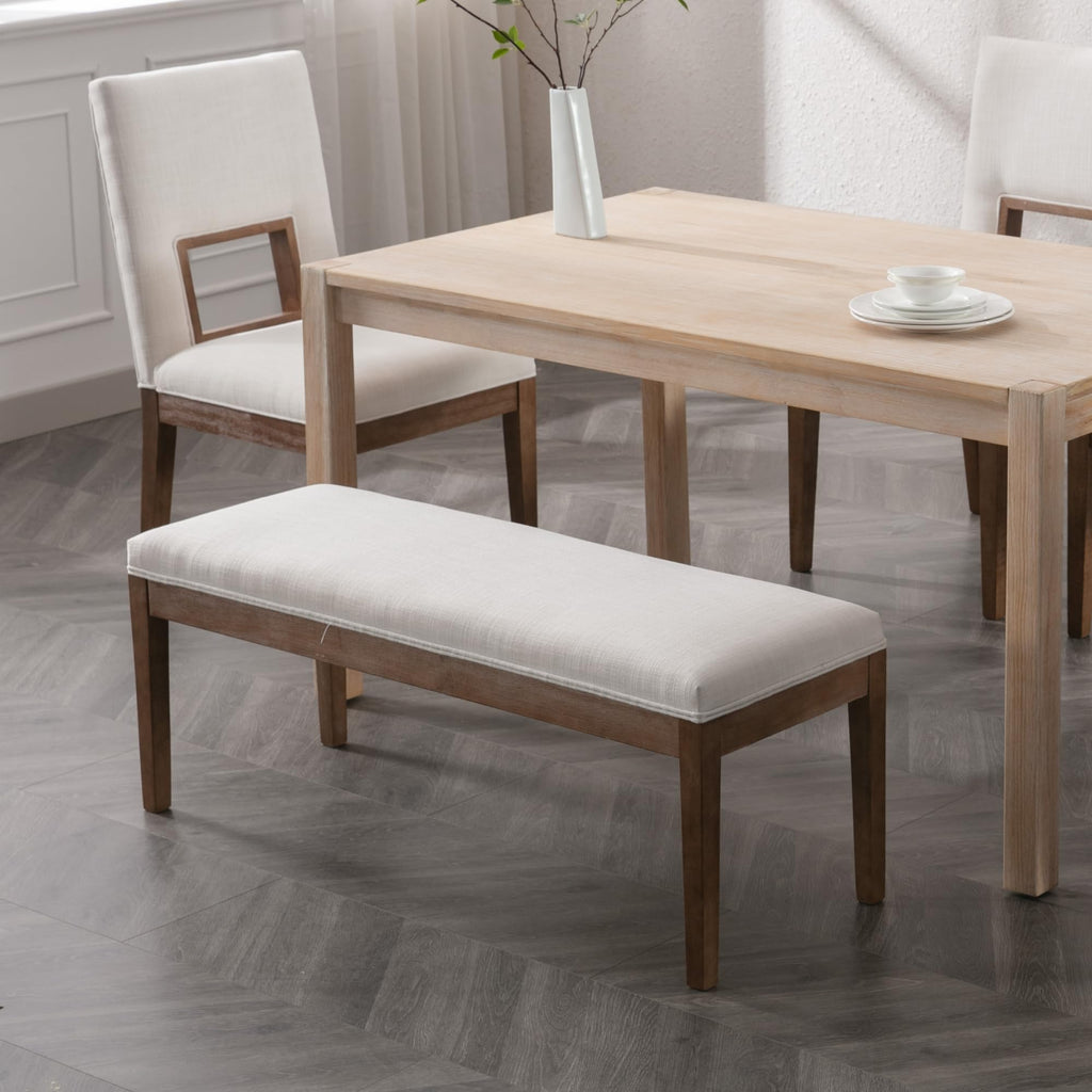 Linen Entryway Bench Farmhouse Dining Benches Upholstered Bedroom Bench Shoe Bench Seat Living Room Bedroom End of