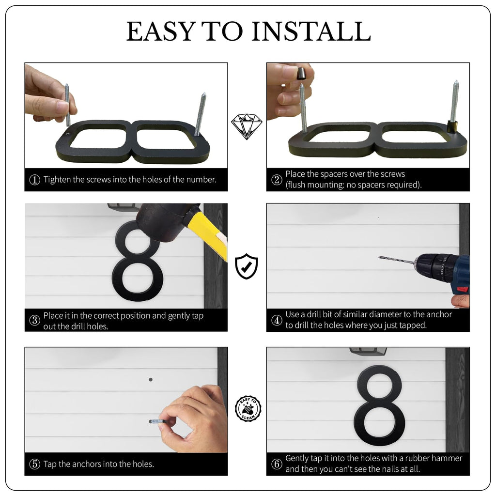 20 Inch Floating House Numbers for Outside, Address Numbers