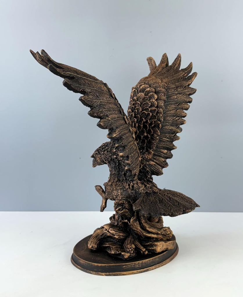 Eagle Statue, 11.8" / 30cm, Eagle Figurine, Statue Decor, Sculpture Art (Bronze)