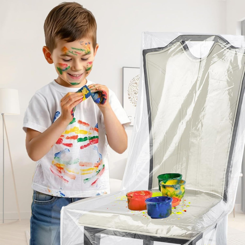 Dining Chair Covers, Waterproof Kitchen Chair Protectors, Clear Plastic Seat Chair Protector, Keep Your Chair Away from