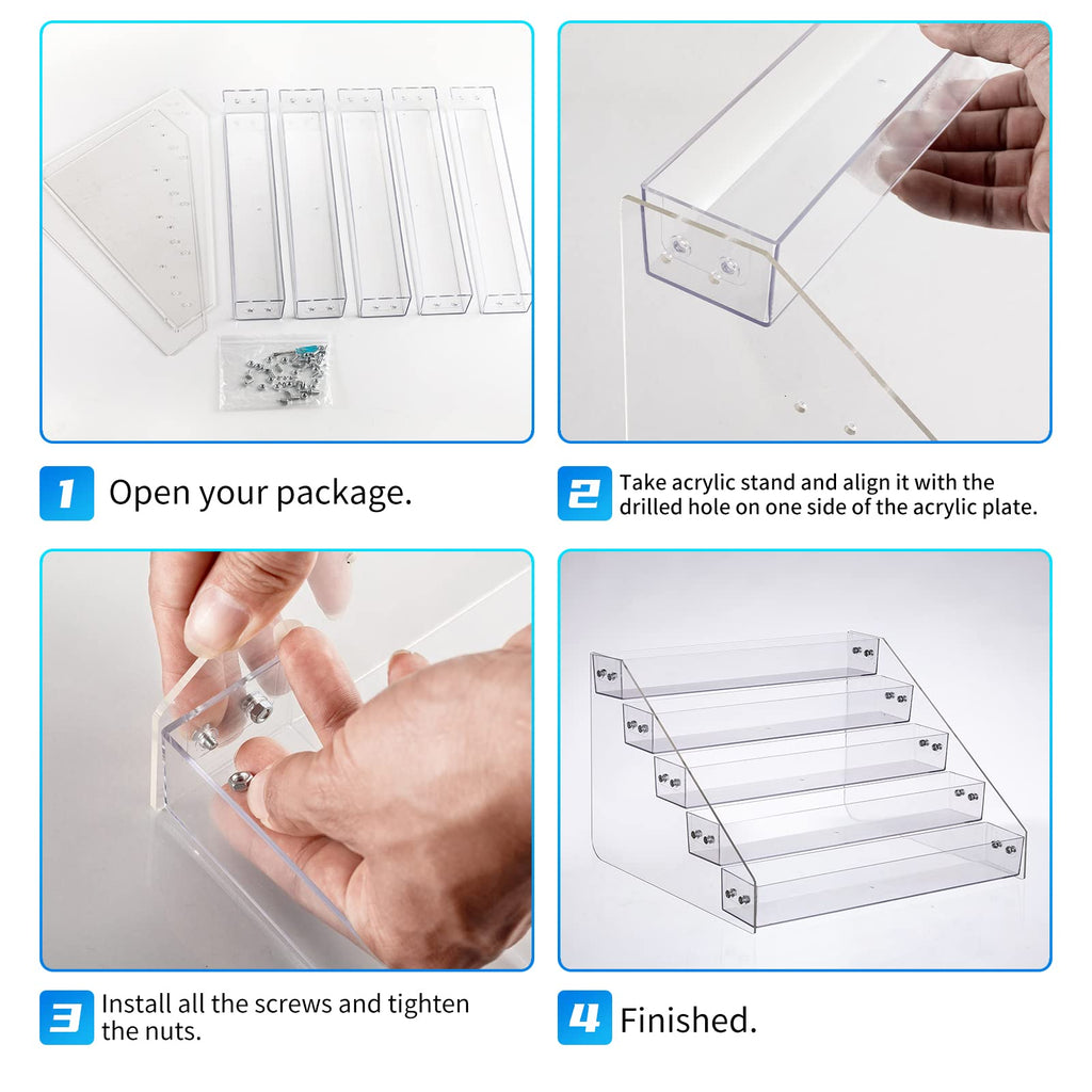 Tiered Spice Rack Acrylic, Spice Rack Shelf Seasoning Organizer