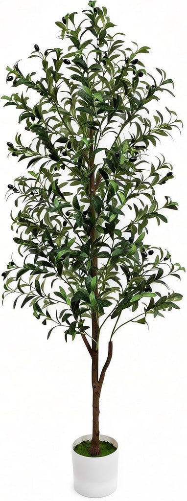Olive Tree Olive Trees Artificial Indoor 6FT Faux Olive Tree with Pot,Artificial Olive Trees Plant with Realistic