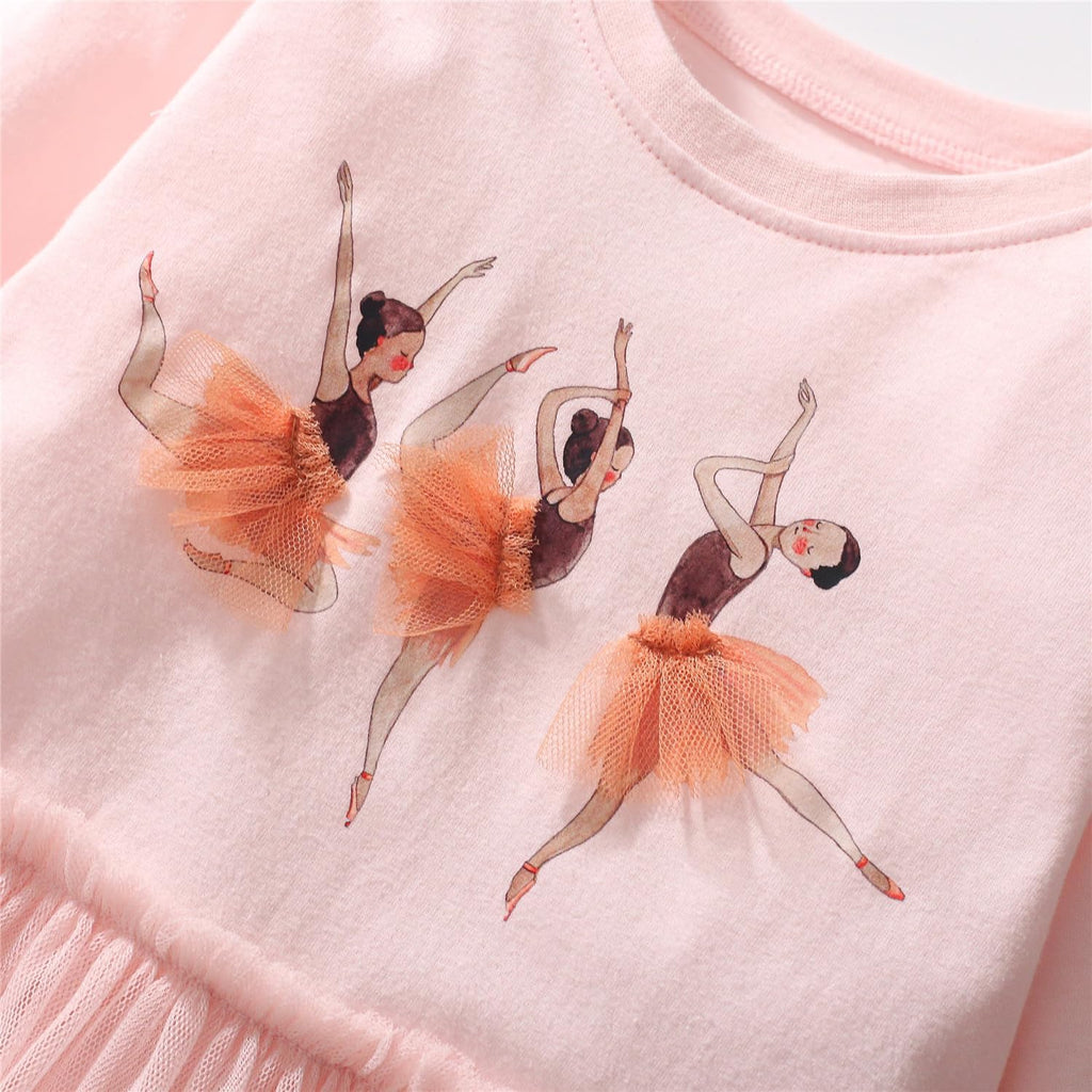 Dresses for Winter Long Sleeve Toddler Girls Clothes Party Tulle Cotton Casual Dresses