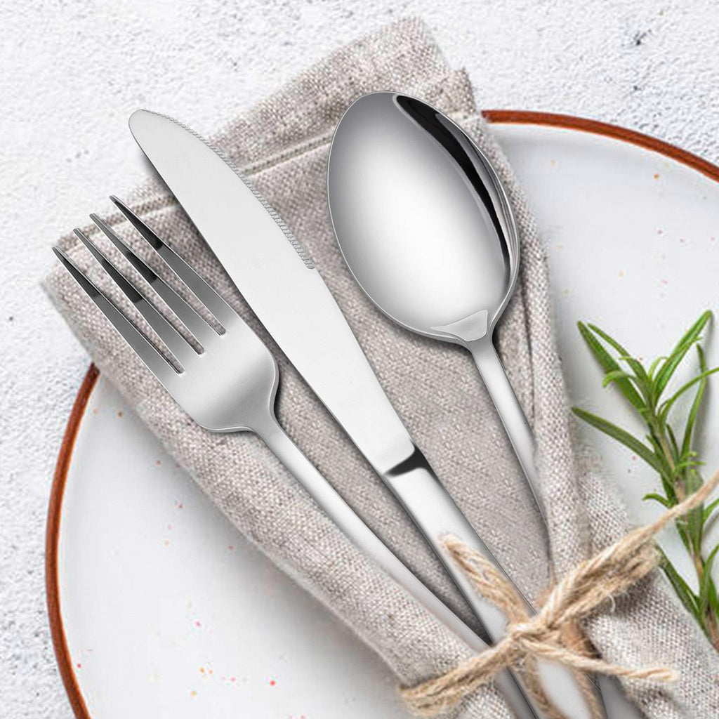 Silverware Set, 40-Piece Flatware Set, Stainless Steel Eating Utensils Service for 8, Dinner Knives/Forks/Spoons
