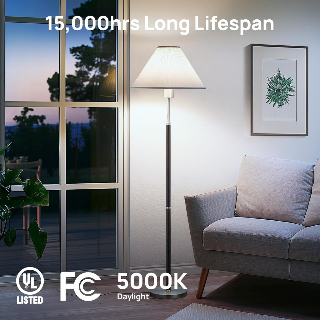 A19 LED Light Bulb,100W Equivalent, 5000K, 5-Pack