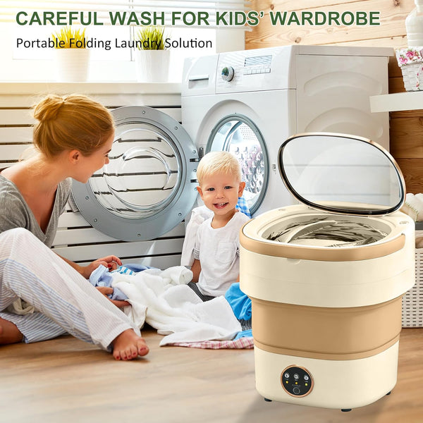 Washing Machine Without Shell Portable Washing Machine 20L - Small Foldable Washer with Spin Basket ...