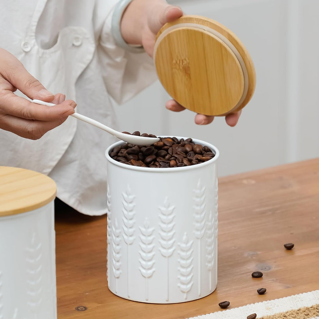 Kitchen Canister Tea Coffee Sugar Containers - Set of 3