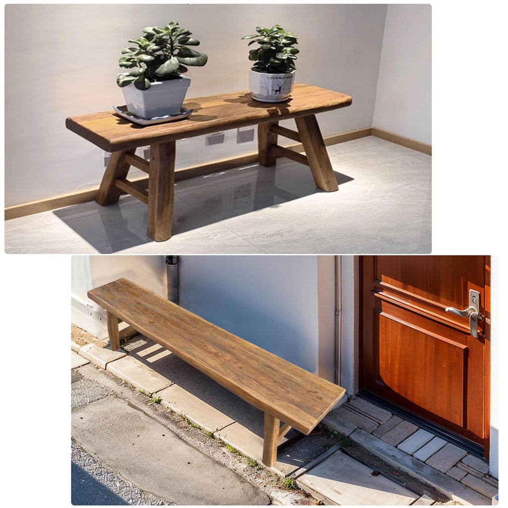 Narrow Bench Slim Farmhouse Indoor Wood Rustic Noodle Bench Vintage Dining Table Skinny Hallway Shoe Benchs End Of