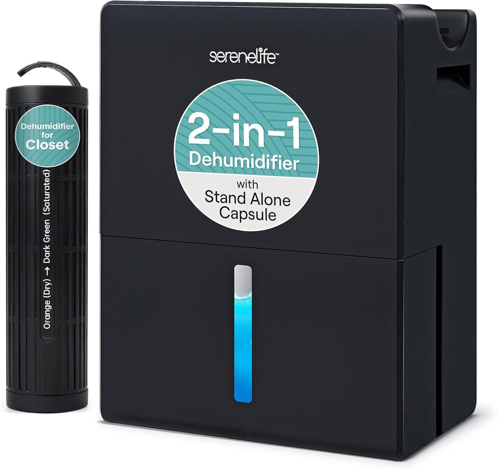 Dehumidifier, Quiet 2-in-1 Thermoelectric & Desiccant Dehumidifiers for Home