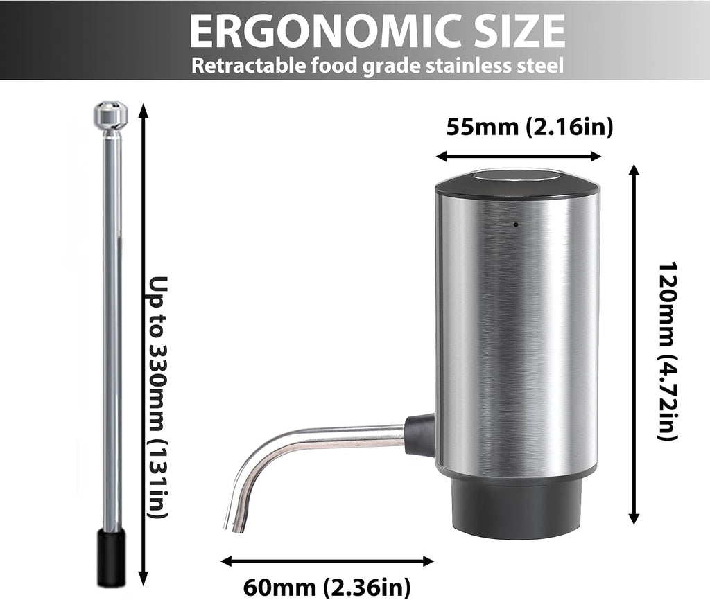 Electric Wine Aerator Pourer Decanter Type C Rechargeable Wine Dispenser