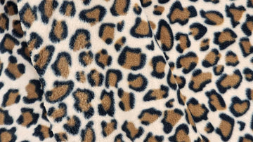 Polar Fleece Fabric Prints Brown Cheetah Print Fabric, 60" Wide, Sold by The Yard