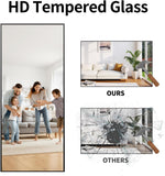 78"x35" Floor Mirror Full Length - Standing Mirror with Aluminum Alloy Frame, Large Body Mirror , Wall Mounted or