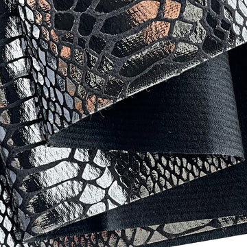 Snake Skin Texture Faux Leather Fabric 54" Wide, Soft Embossed Vinyl for Sewing Crafts and Home Upholstery, Sold by