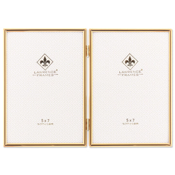 Metal Frame, Simply, Gold, 5x7 Double