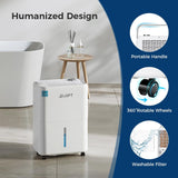 80 Pints Dehumidifier with Pump, Energy Star Dehumidifier for Basement Home and Large Room with 6.56 inch Drain Hose