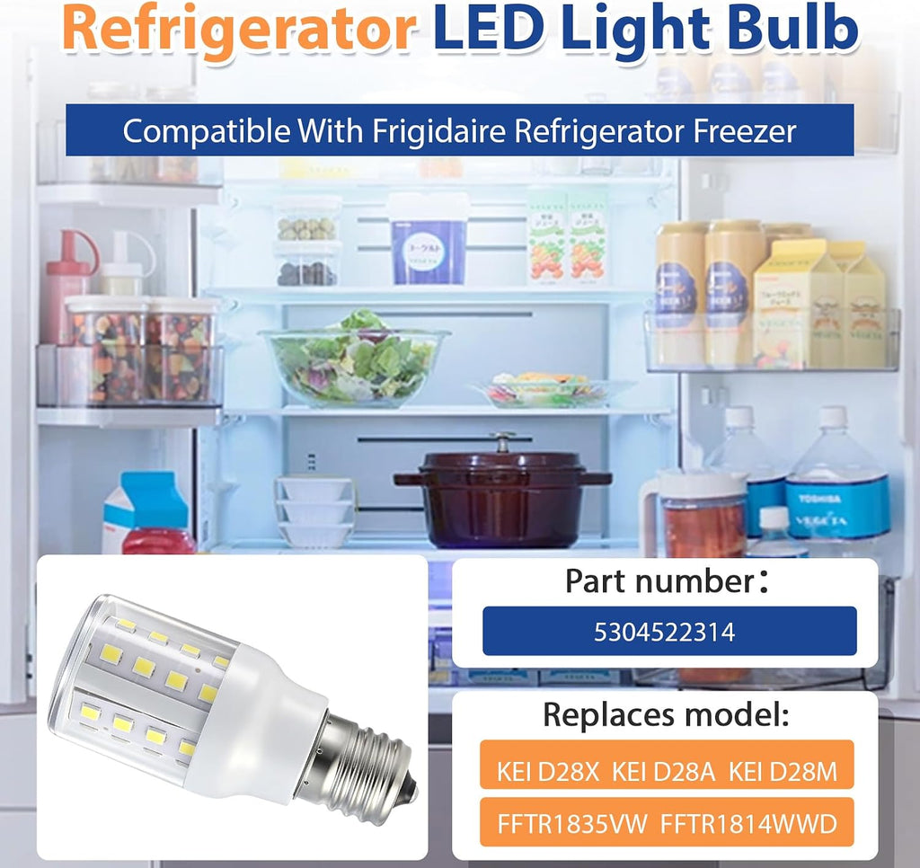 3.8W E17 Refrigerator LED Light Bulb Compatible with Frigidaire