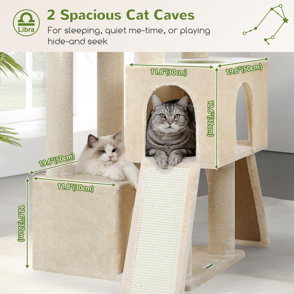 Heavy Duty Cat Tree for 20lbs Large Adult Cats, Beige