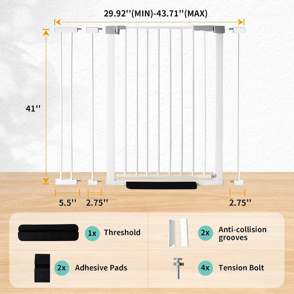 41 Inch Tall Baby Gate Auto Close Dog Gate