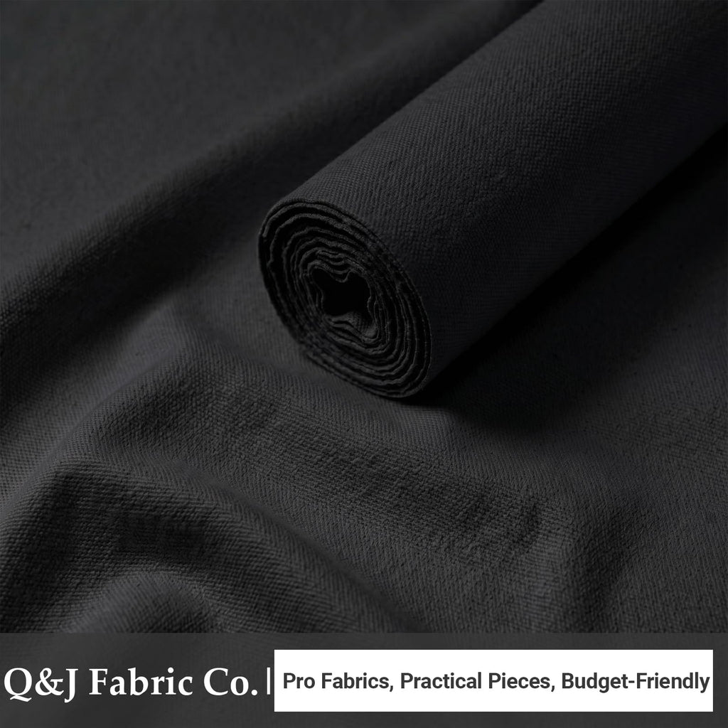 Black Water Resistant Canvas Fabric, 10 Yards, 59 Inch Wide