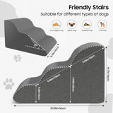 Pet Stairs for Small Dogs and Cats, Comfortable Curved Design with Waterproof Cover