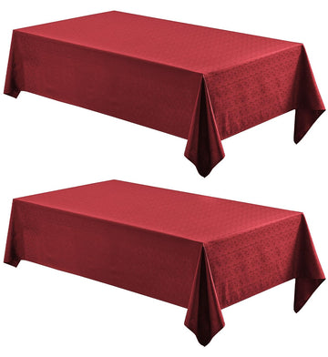 2 Pack Rectangle Tablecloth, 60x84 inch, Water Resistant Wrinkle Free Linen Textured Table Cloth Washable, Decorative