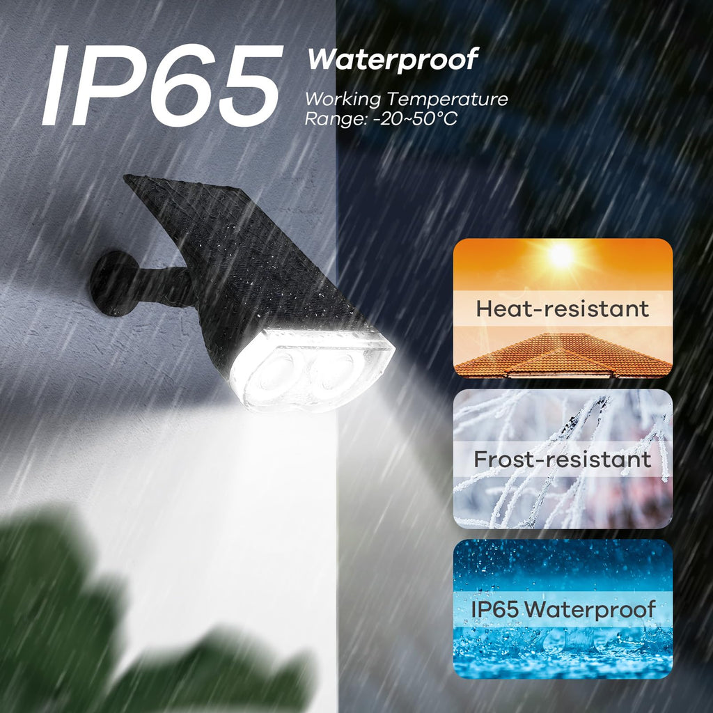 Solar Lights Outdoor Waterproof Landscape Spotlight Daylight 2 Pack