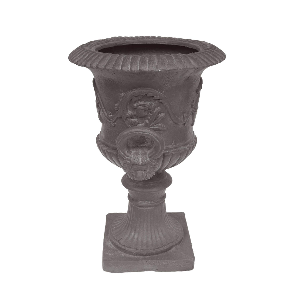 Noble House Adonis Outdoor Roman Chalice Garden Urn Planter in Antique Gray